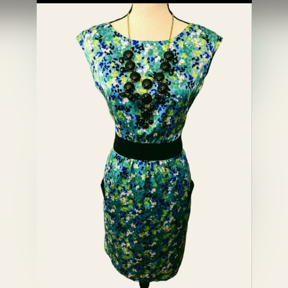 Lilly Pulitzer Vintage Oops I Spilled it Again Floral Kimball Silk Dress, Sz (4)